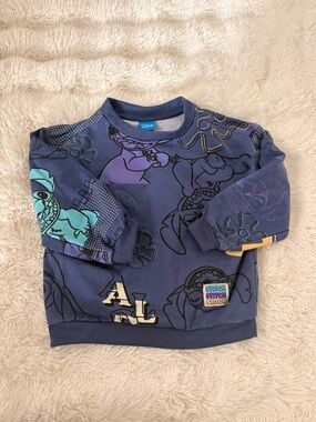 Disney Lilo & Stitch Toddler Sweatshirt Size 4T Blue Pullover